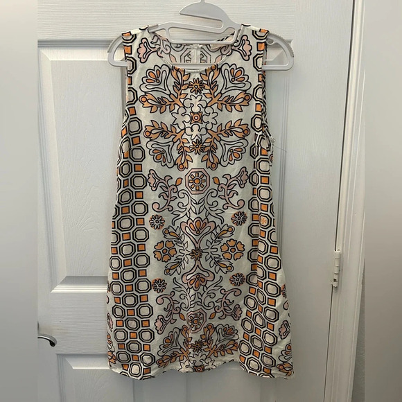 Tory Burch Hicks Garden Party Mini Dress Cover Up Shift Floral Summer Size M - Picture 5 of 7